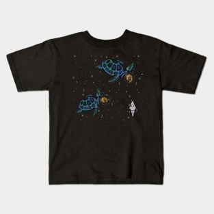 Space turtles Kids T-Shirt